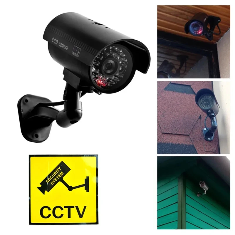 Home Security Camera Installation - Simulation Fake Bullet Camera Dummy Cameras