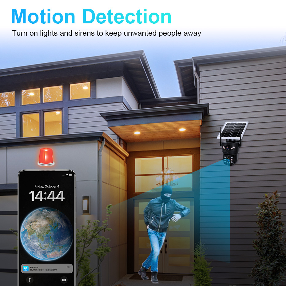 KERUI 6MP 4G SIM WiFi Solar Ca - Home Security Tips review and price