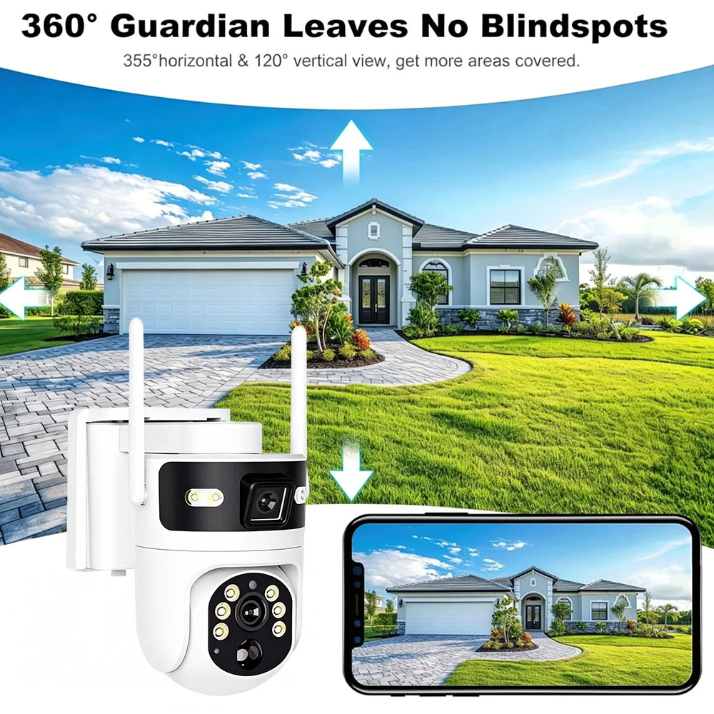 Dual Screens 8MP 4K IP PTZ Sol - Ip Camera Outdoor 4K review and price