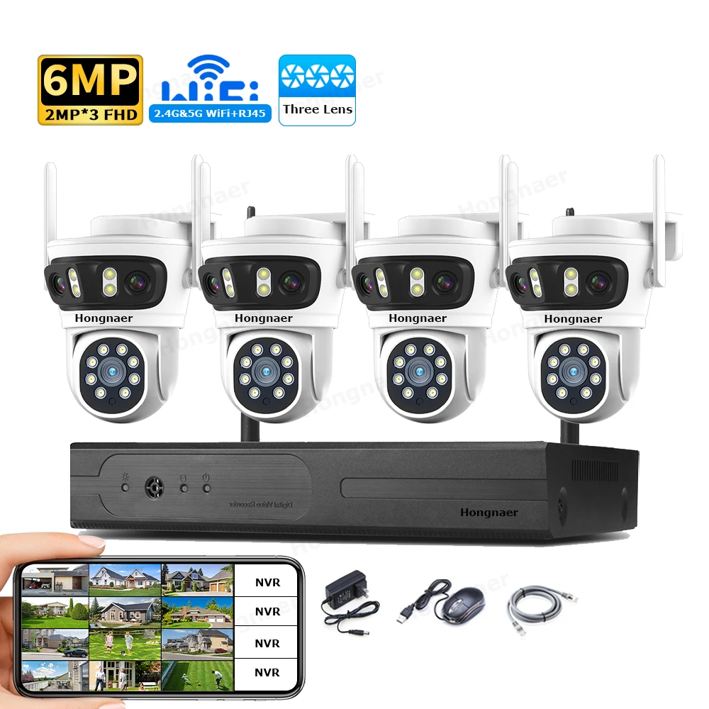 2026 Hongnaer 6MP 4CH 3 Lens 2 - Home Security Camera System review and price