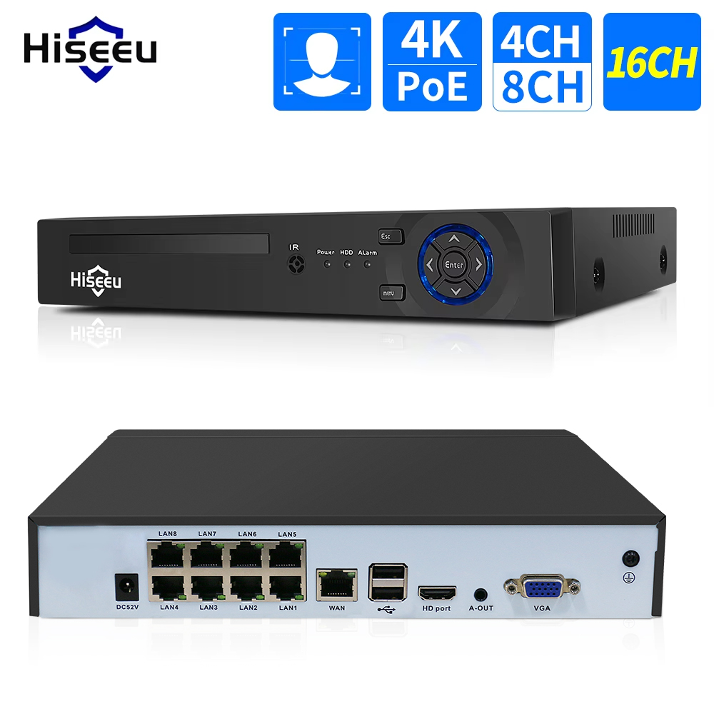 Hiseeu 4CH 10CH 16CH 4K 8MP 5M - Home Security Camera System review and price