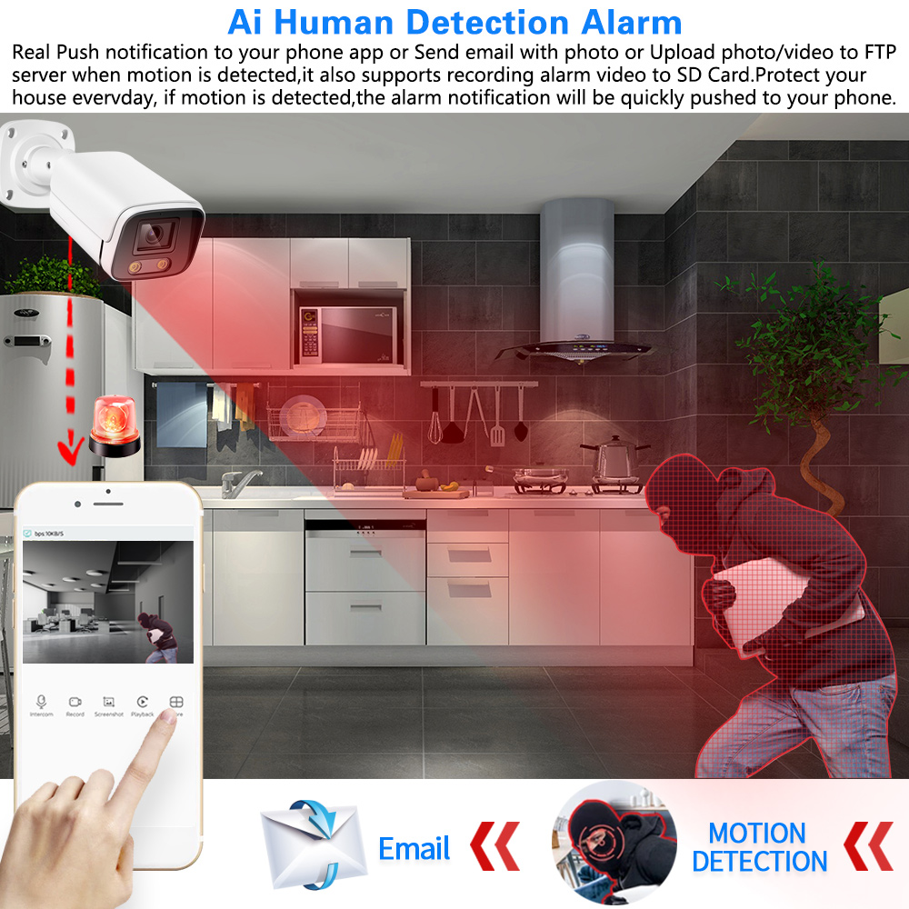 8MP Face Full Color Night Visi - Ip Camera Outdoor 4K review and price