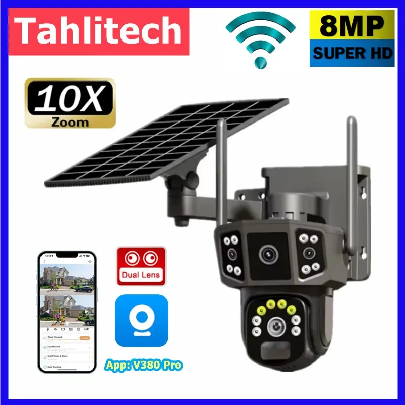 WIFI 4G SIM Solar Camera V380, - Ip Camera Outdoor 4K review and price