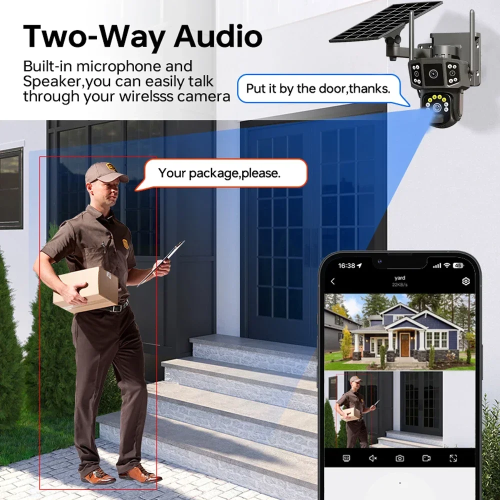 WIFI 4G SIM Solar Camera V380, - Ip Camera Outdoor 4K review and price